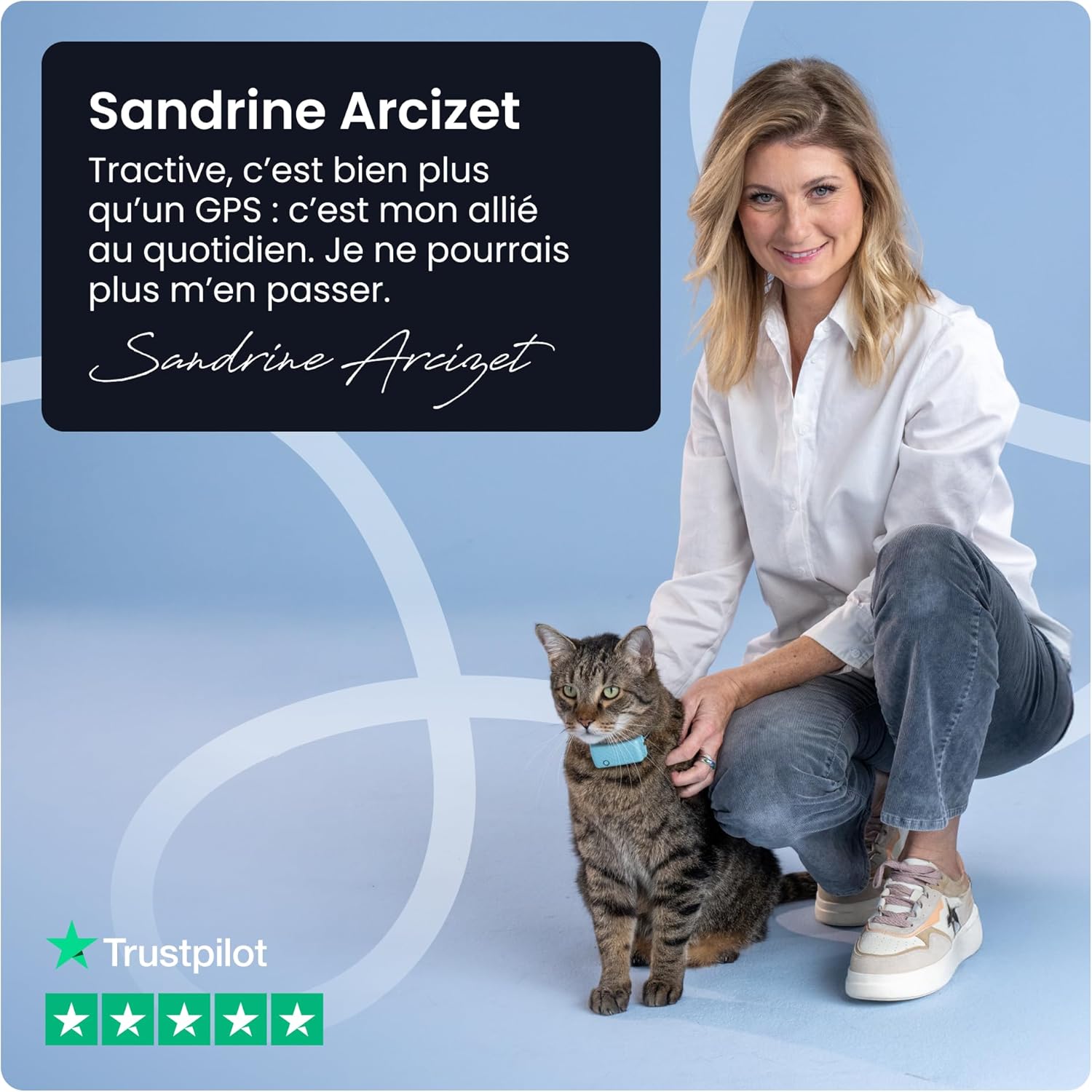 Tractive – Collier GPS Chat Connecté Mini | N° 1 des GPS pour Chats | Localisation en Direct | Historique de Localisation et Fonction Territoire | Collier de Sécurité Inclus (Menthe)