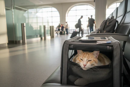 chat en voyage avion 430x