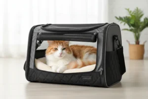 chat confortable dans le sac morpilot 430x