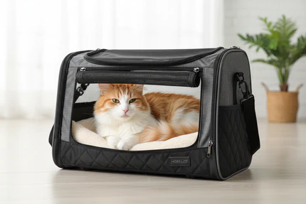 chat confortable dans le sac morpilot 430x